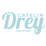 Drey for Iowa Logo secondary blue